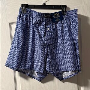 NEW - Polo by Ralph Lauren Men's Blue Patterned Boxers - XL
